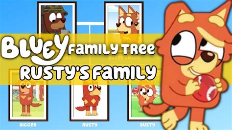 dusty from bluey|bluey rustys family.